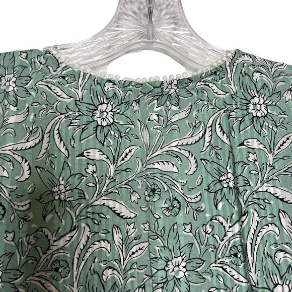 Loft Spring Bloom Lacy Ruffle Peplum Top Size Small - Picture 9 of 11